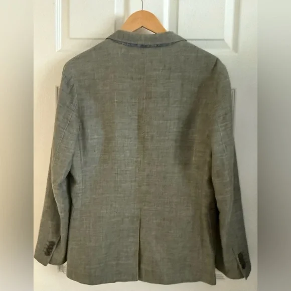 Banana Republic Linen-Blend Blazer in Light Gray